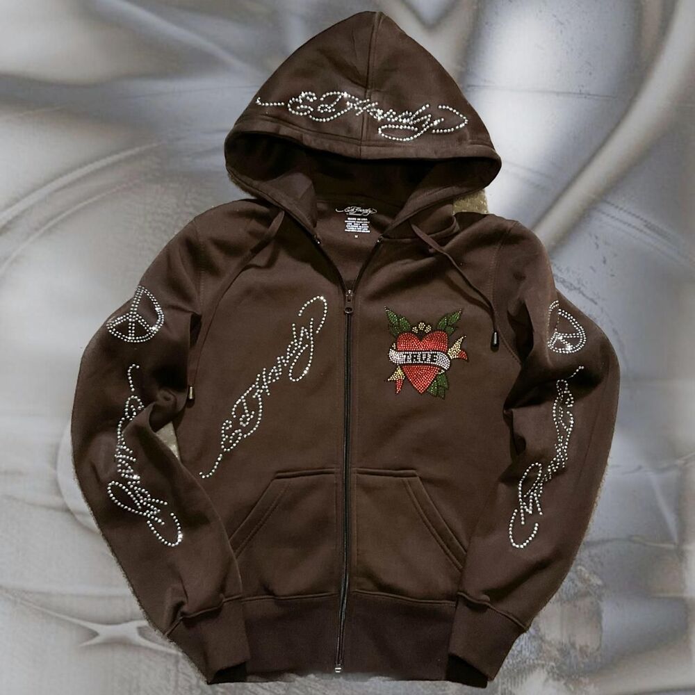Ed-hardy Women's Brown Hoodie